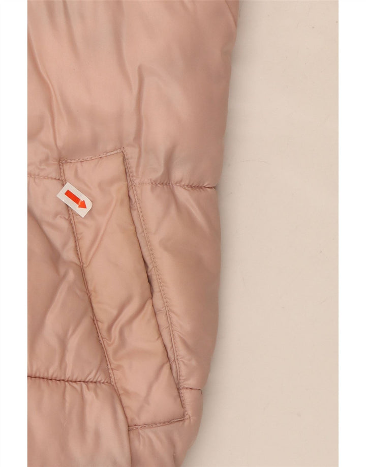 Superdry Chaqueta Acolchada Con Capucha Para Mujer UK 42 Medium Pink Nylon