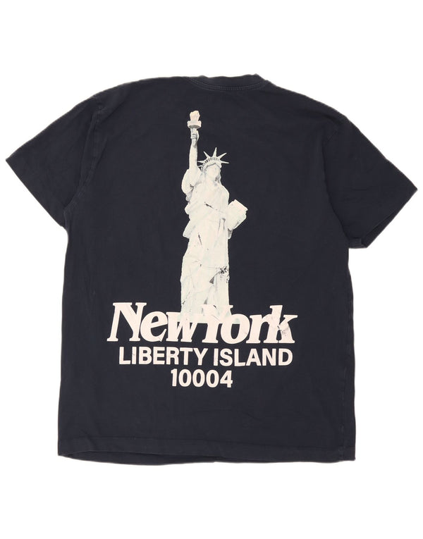 Jack & Jones Camiseta gráfica para hombre Top 2XL Azul marino Algodón