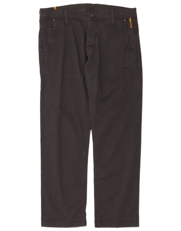 Meltin' Pot Pantalones chinos rectos para hombre W33 L30 Algodón gris