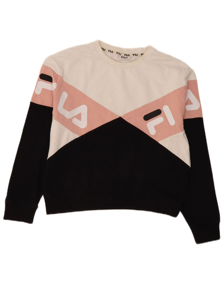 Fila - Sudadera gráfica para mujer, talla 40, talla M, multicolor