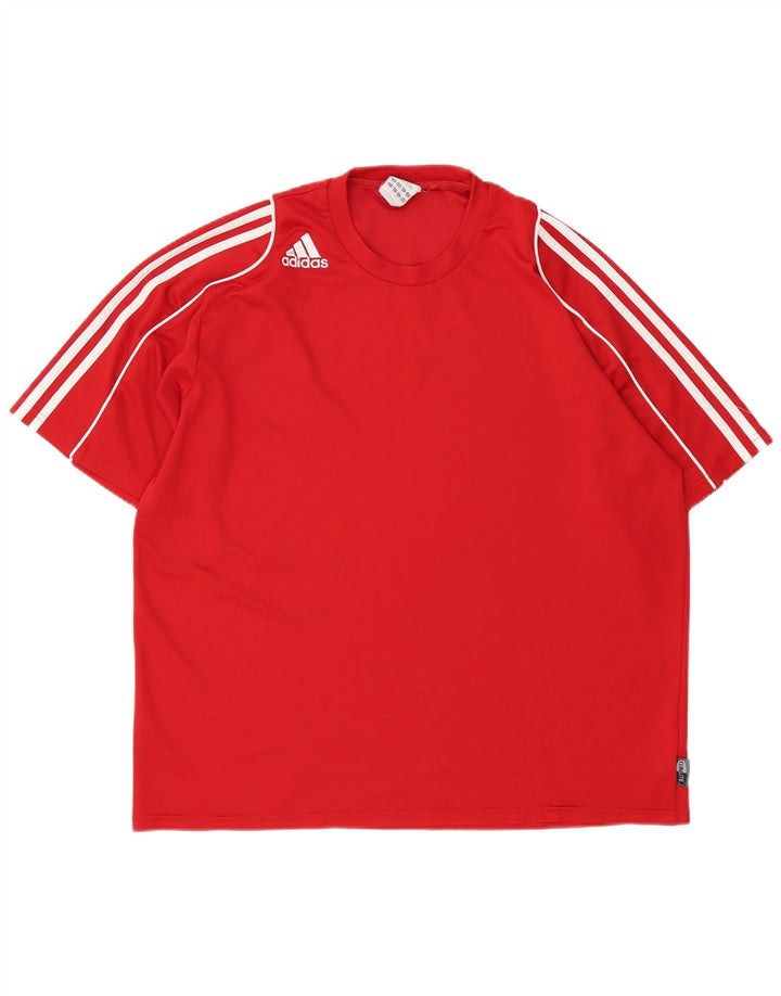Adidas Mens Climalite Graphic Camiseta Top XL Poliéster Rojo