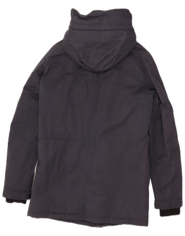 Fred Mello Chaqueta Parka con Capucha para Hombre UK 36 Small Azul Marino Algodón