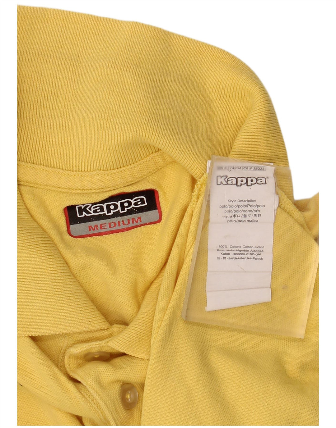KAPPA Polo Hombre Algodón Amarillo Medio