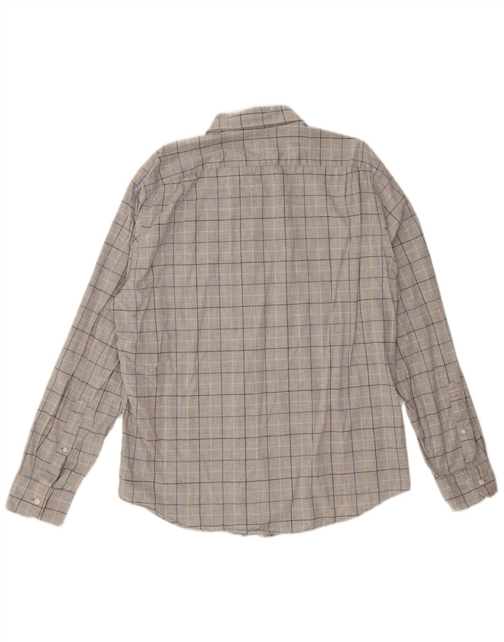 Camisa J. Crew para hombre de algodón a cuadros grises grandes