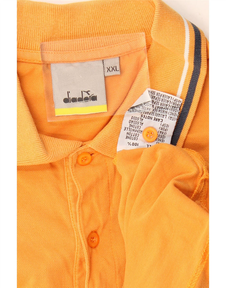DIADORA Polo de hombre 2XL Naranja Algodón