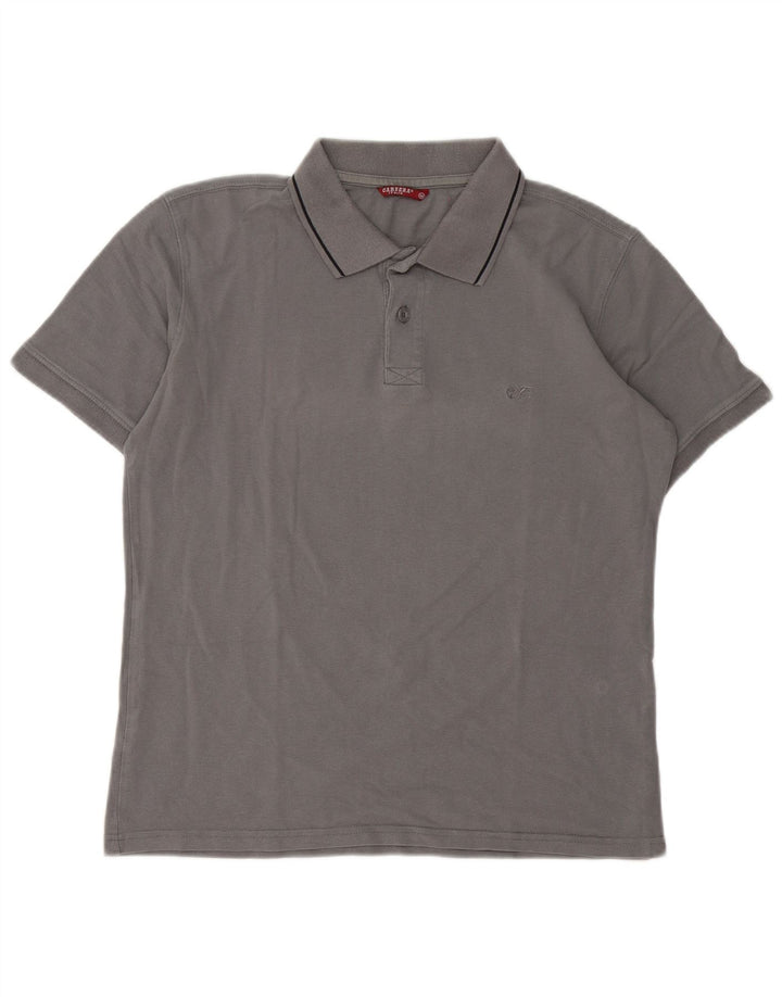 Polo Carrera Hombre Regular Fit Algodón Gris Medio