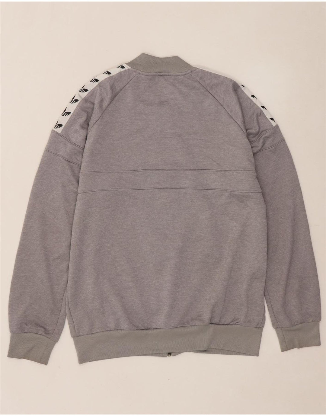 ADIDAS Chaqueta superior de chándal con gráfico para hombre Poliéster con bloques de color gris grande
