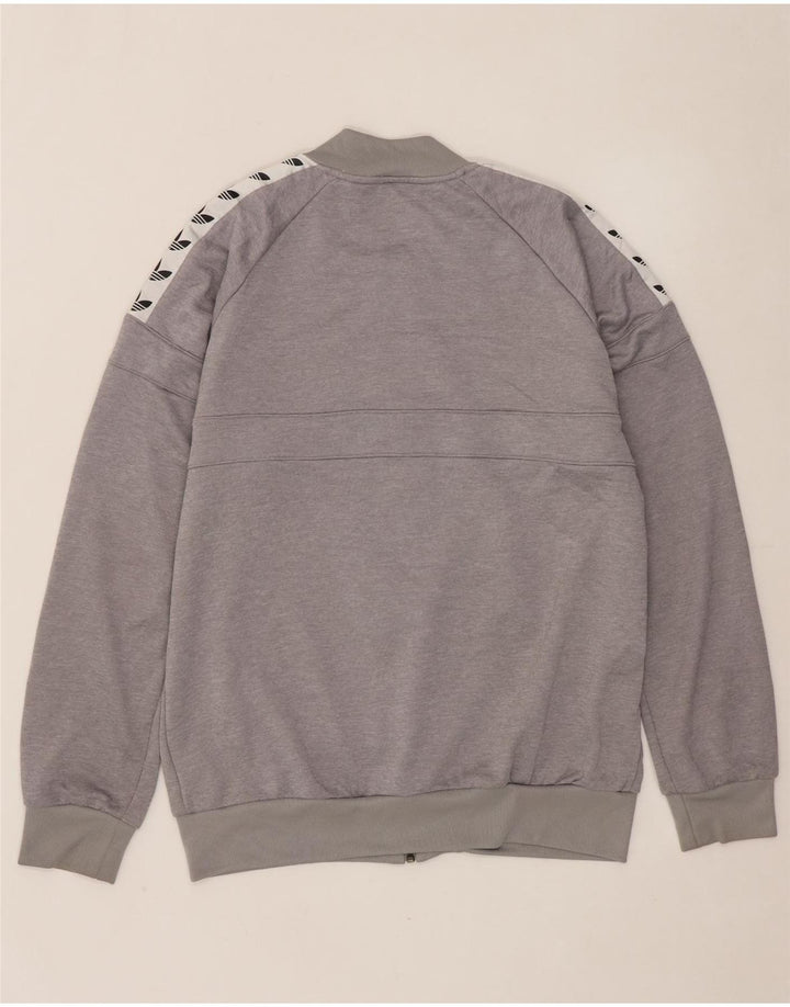 ADIDAS Chaqueta superior de chándal con gráfico para hombre Poliéster con bloques de color gris grande
