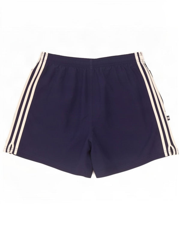 Adidas - Pantalones cortos deportivos para hombre, talla grande, poliéster, color azul marino