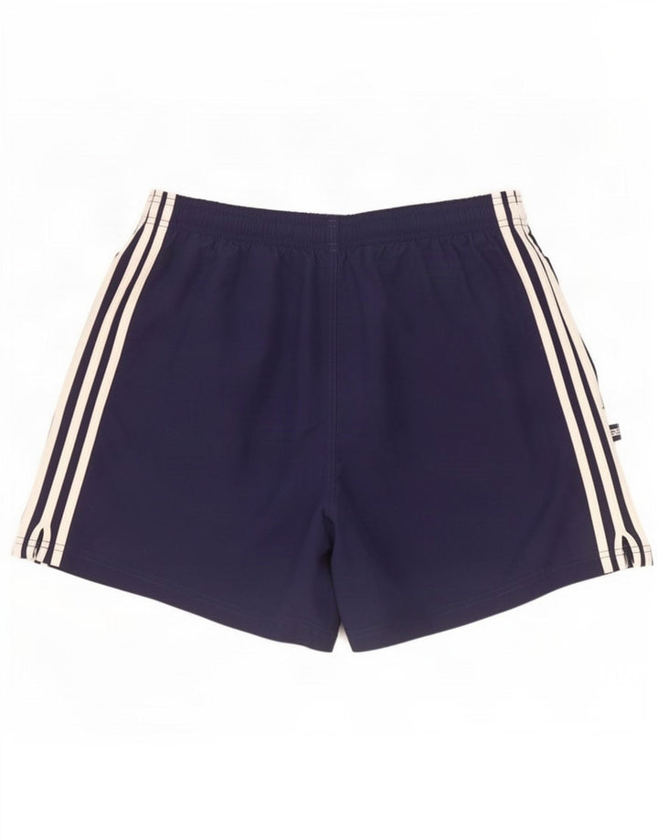 Adidas - Pantalones cortos deportivos para hombre, talla grande, poliéster, color azul marino