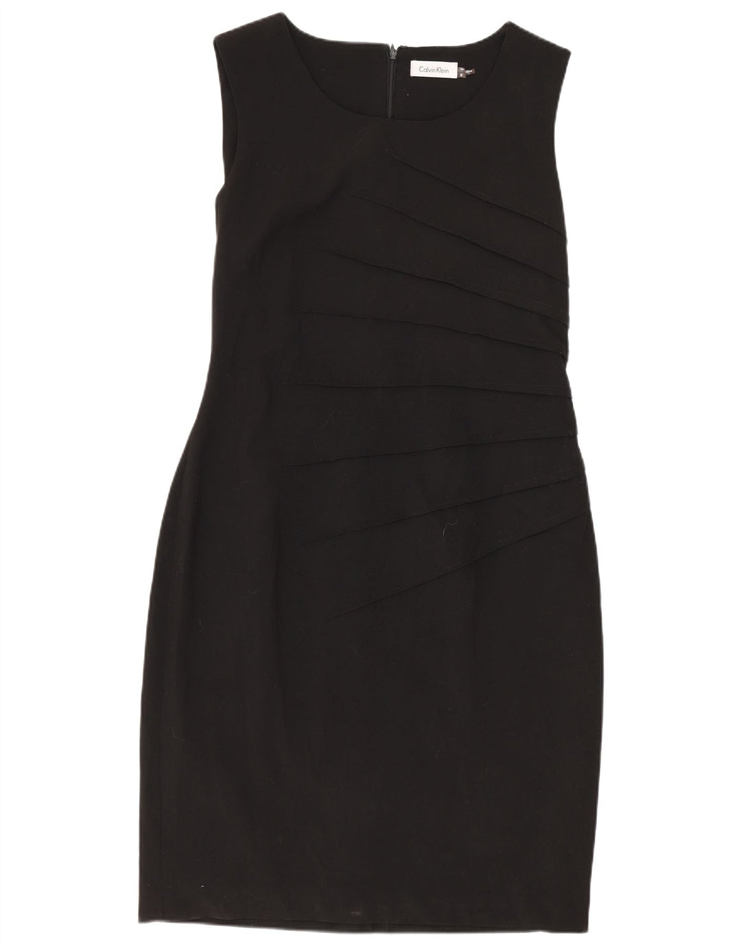 CALVIN KLEIN Vestido sin mangas para mujer US 8 Mediano Negro Poliéster