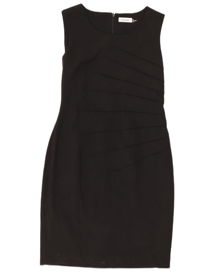CALVIN KLEIN Vestido sin mangas para mujer US 8 Mediano Negro Poliéster