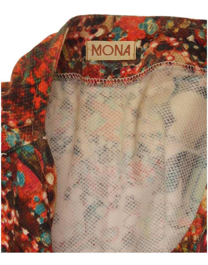 Mona Blusa camisera extragrande con estampado abstracto para mujer UK 20 2XL Multicolor