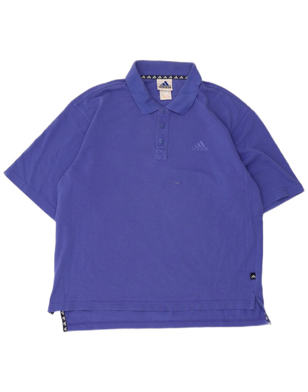 Adidas Polo para hombre Reino Unido 40/42 Medio Púrpura Algodón