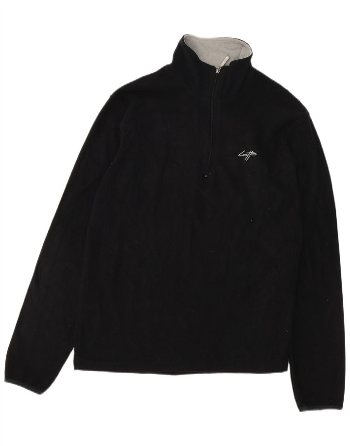 LOTTO Jersey Polar Hombre con Cremallera y Cuello XL Poliéster Negro