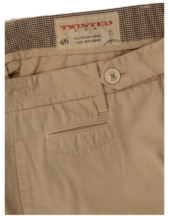 TWISTED TAILOR Pantalones cortos chinos para hombre IT 46 Small W30 Algodón beige