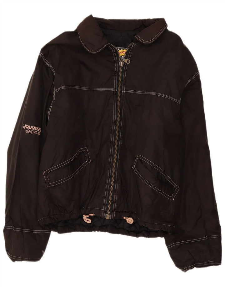 Vintage hombres bombardero chaqueta Reino Unido 42 XL negro