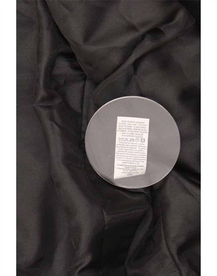 Topshop Chaqueta tipo blazer para mujer Reino Unido 12 Mediana Lana negra
