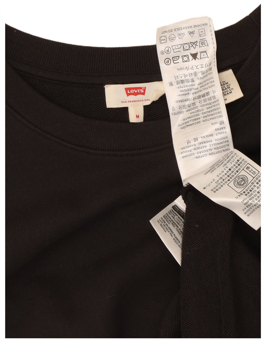 Levi's - Sudadera para mujer, talla 40, talla mediana, algodón negro
