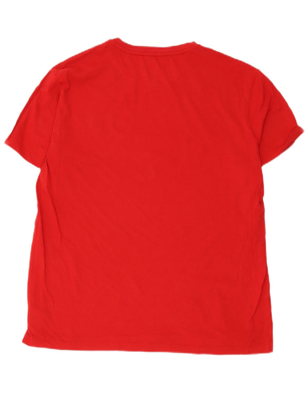 Polo Ralph Lauren - Camiseta para hombre, talla grande, algodón rojo