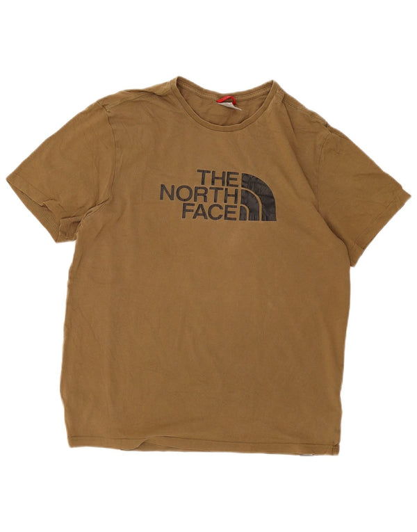 The North Face Camiseta gráfica para hombre Top Medium Khaki Cotton