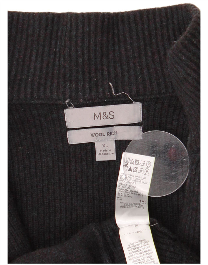 Marks & Spencer - Cárdigan para mujer, talla 40, XL, lana negra