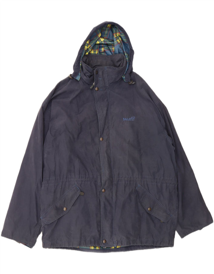 Bailo Chaqueta cortavientos con capucha para hombre IT 56 3XL Azul marino