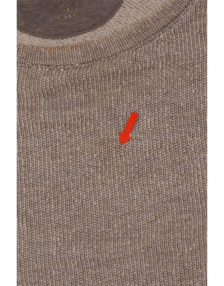 CALVIN KLEIN Top deportivo de manga larga para mujer UK 40 XL Bloque de color gris