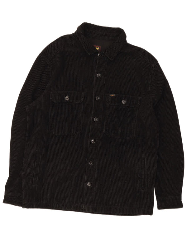 Lee Chaqueta de pana para hombre UK 36 Small Algodón negro