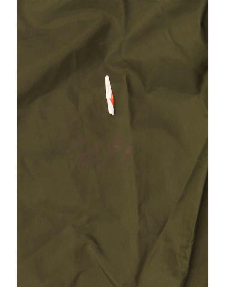 Chaqueta de lluvia con capucha vintage para hombre IT 50 Nylon caqui grande
