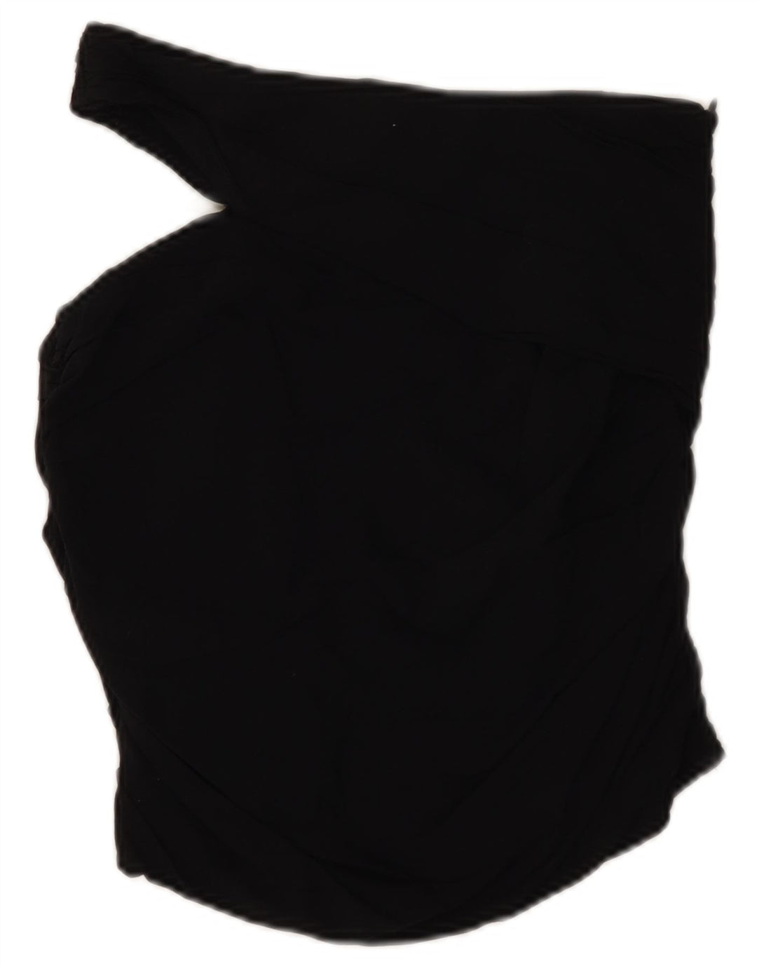 Zara Top corto de un hombro para mujer UK 42 Viscosa negra mediana