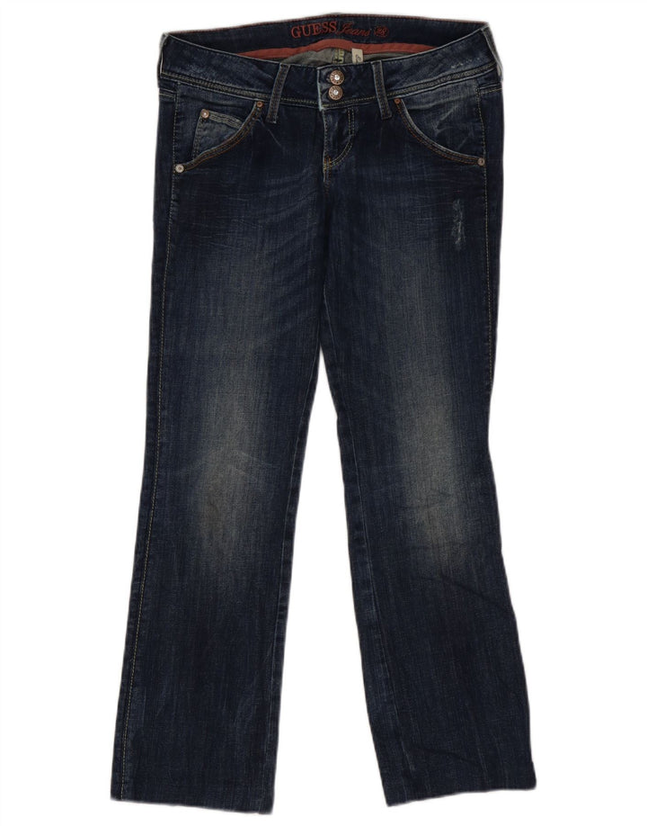 Vaqueros Guess Mujer Regular Rectos W28 L27 Azul Marino Algodón