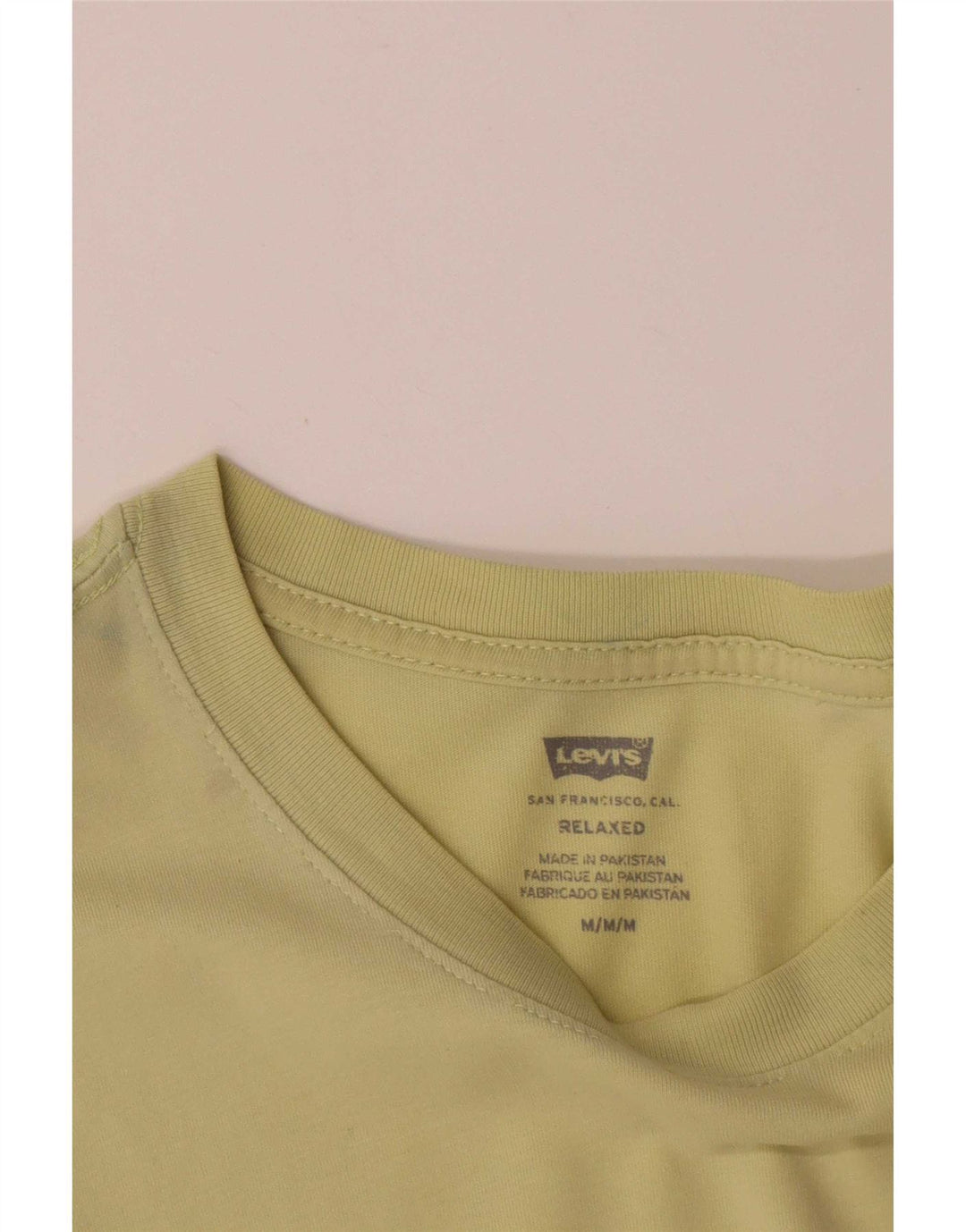 Levi's Hombre Camiseta Relaxed Top Algodón Amarillo Medio