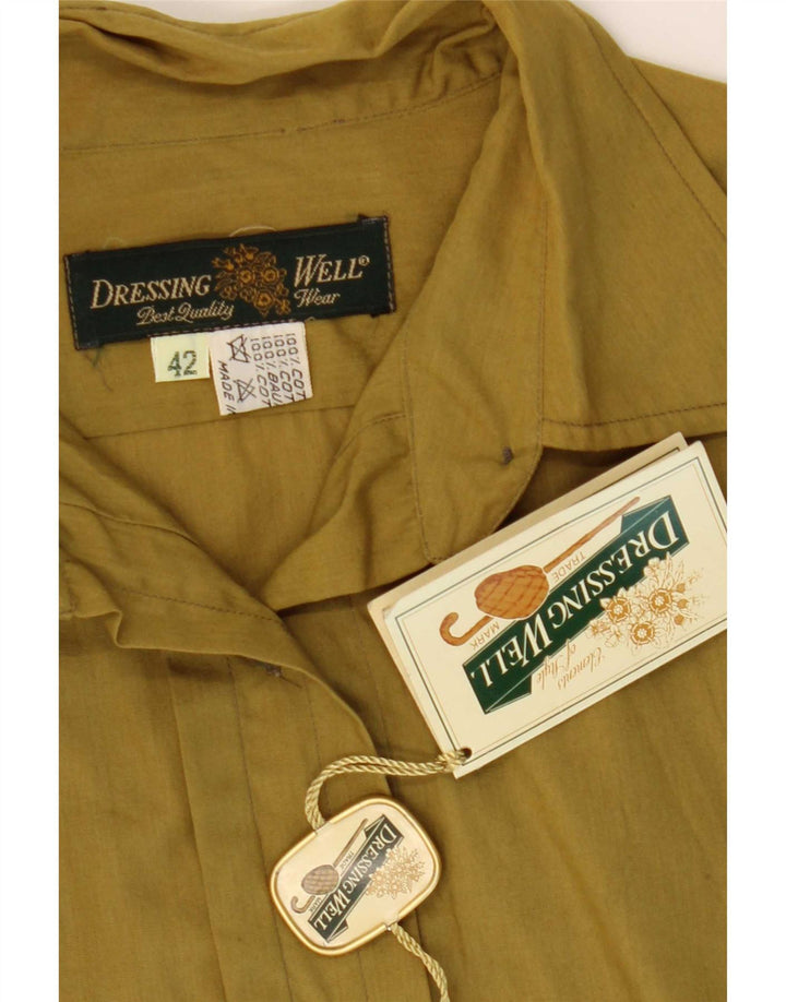 Camisa vintage para mujer EU 42 Algodón verde grande