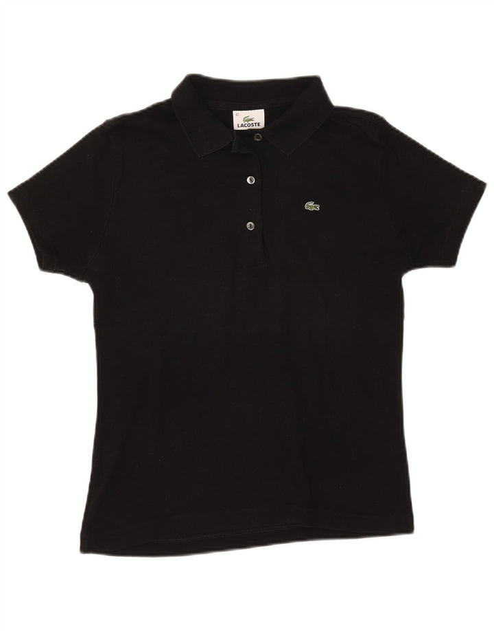 Polo Lacoste Mujer Talla 42 Grande Algodón Negro
