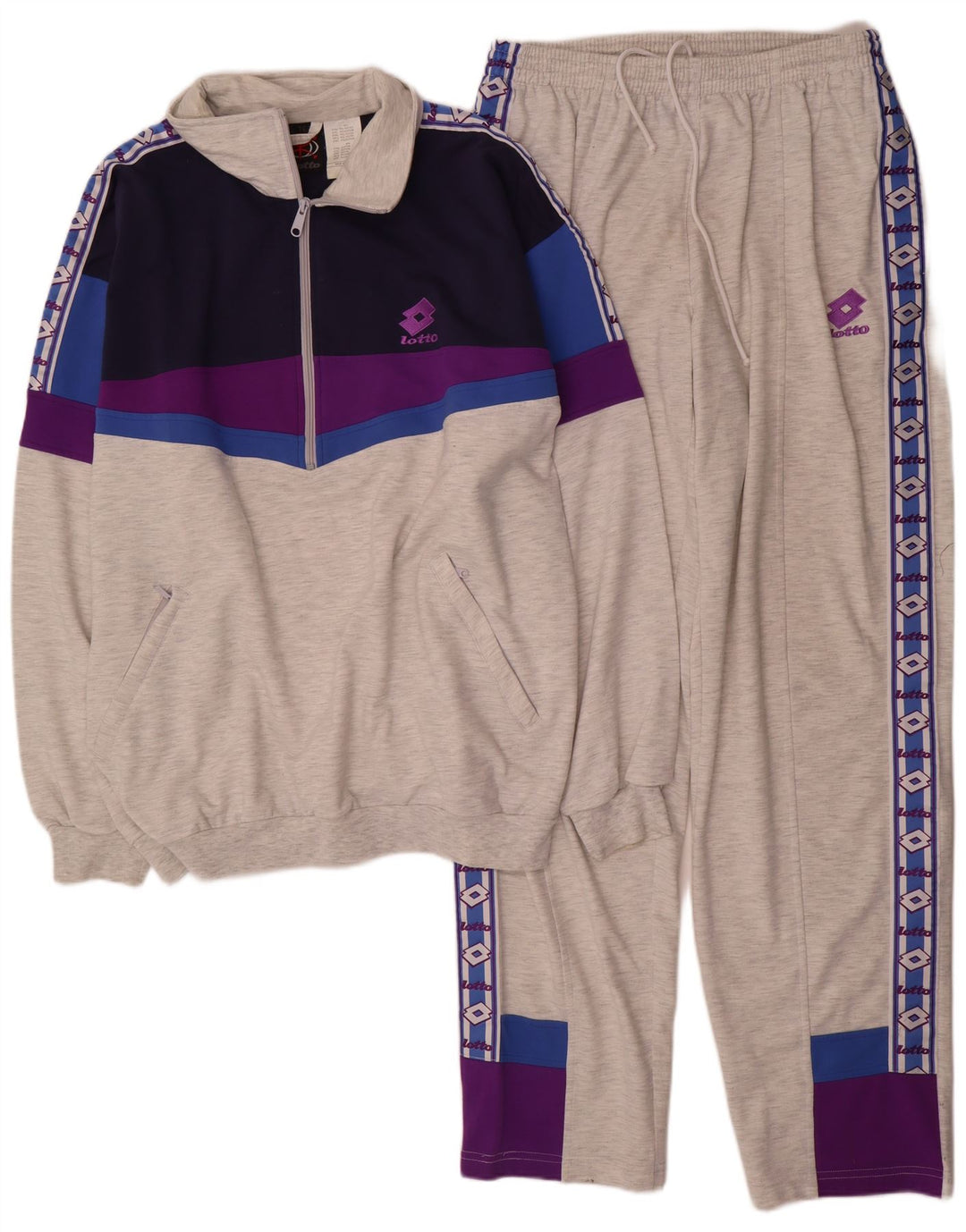 Lotto Chándal Completo Gráfico Hombre XL Poliéster Color Block Gris