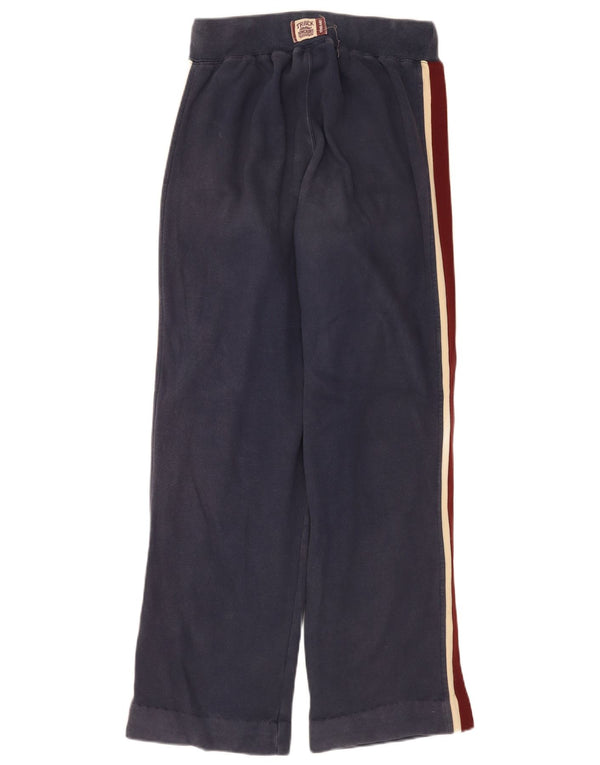 Nike - Pantalones de chándal con estampado gráfico para hombre, talla pequeña, algodón azul marino con bloques de color