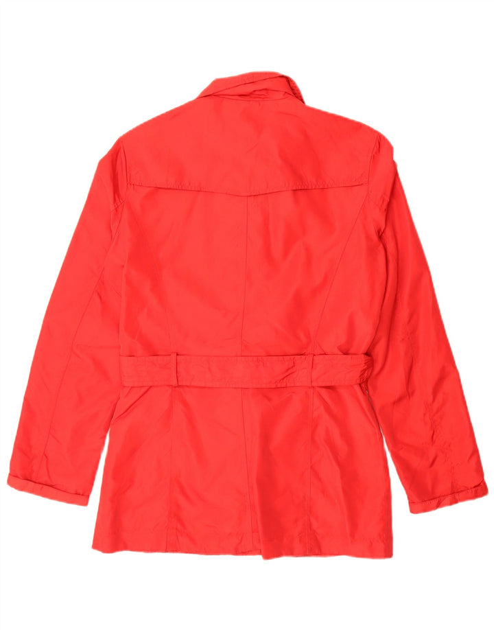 Zara Mujer Chaqueta Utilitaria UK 10 Small Nylon Rojo