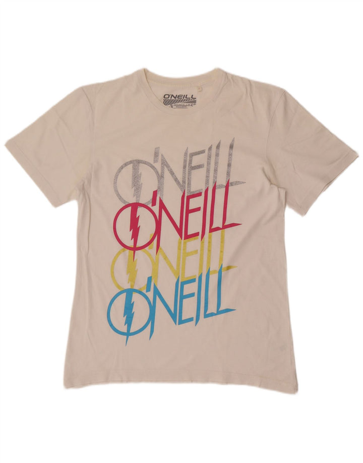 O'NEILL Camiseta gráfica de ajuste regular para hombre Top pequeño de algodón blanco