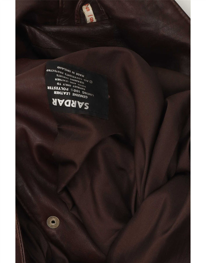 Sardar Abrigo de cuero extragrande para mujer UK 10 Small Brown