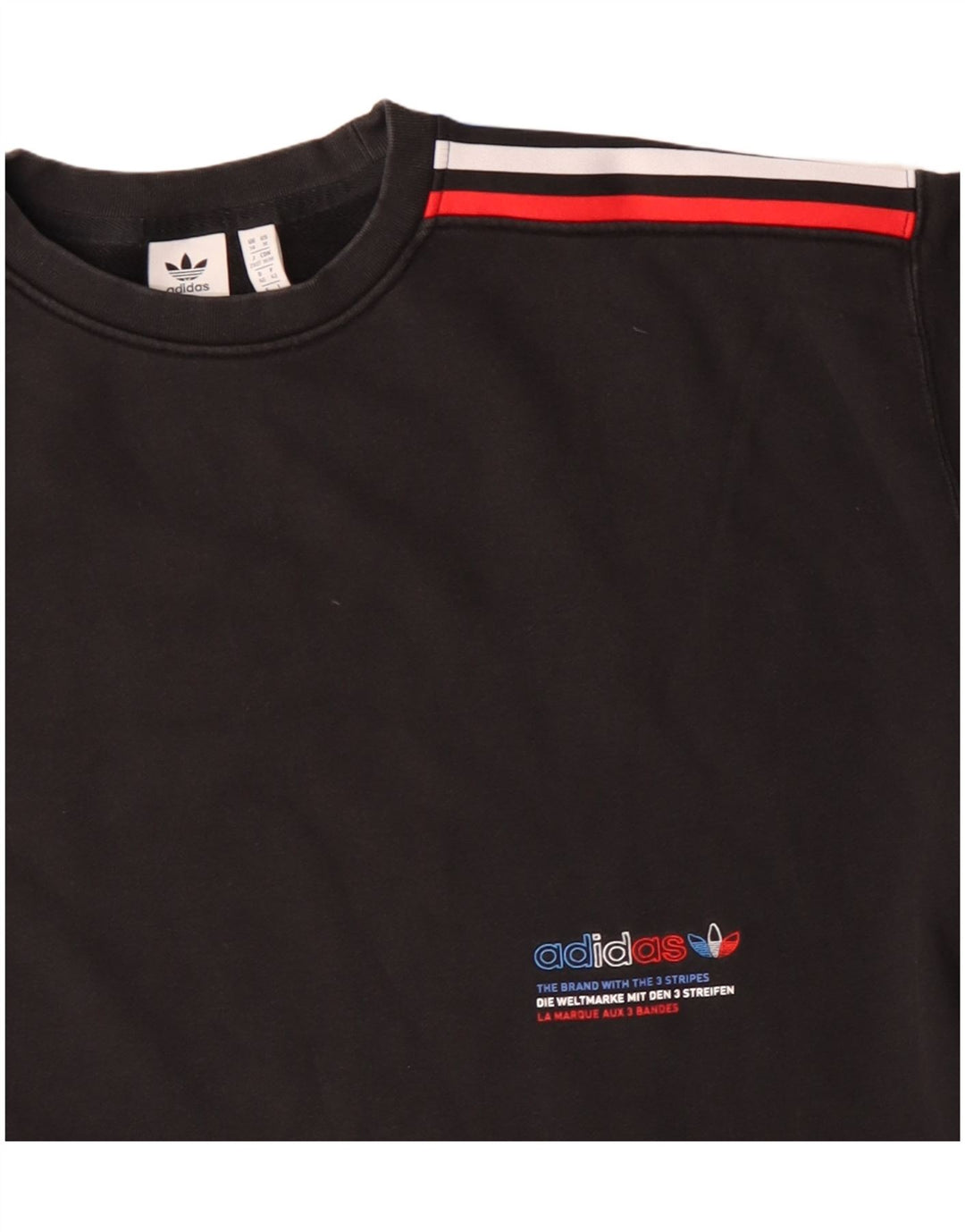 Adidas - Sudadera de tres rayas para mujer, talla 40, color negro