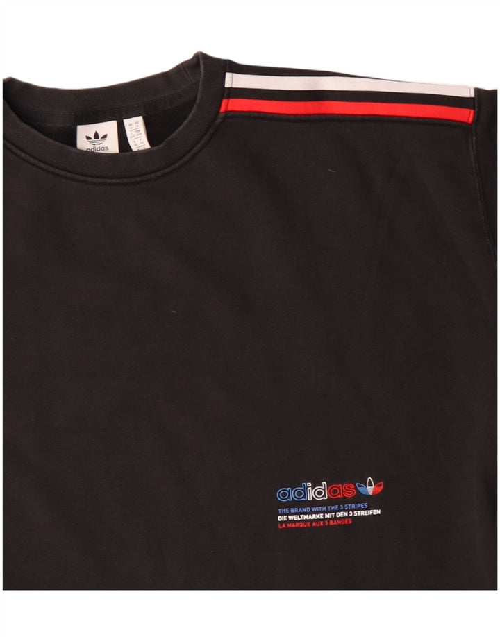 Adidas - Sudadera de tres rayas para mujer, talla 40, color negro