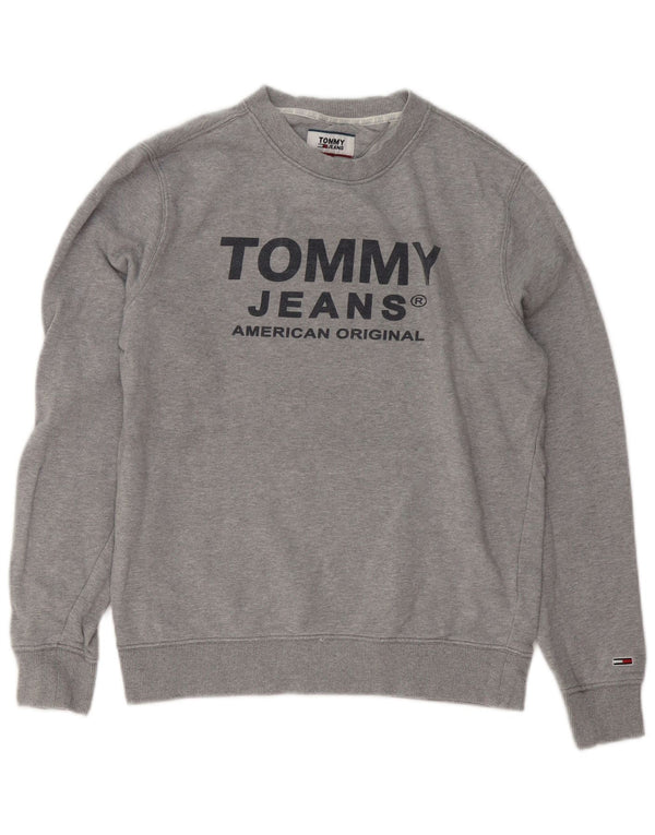 Tommy Hilfiger Sudadera Gráfica para Hombre Jumper Small Gris Algodón
