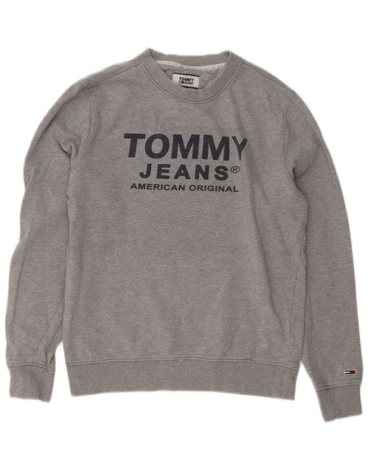 Tommy Hilfiger Sudadera Gráfica para Hombre Jumper Small Gris Algodón