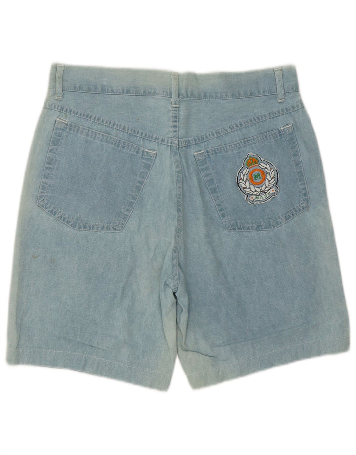 Mash Shorts De Mezclilla Para Hombre W33 Algodón Azul Medio