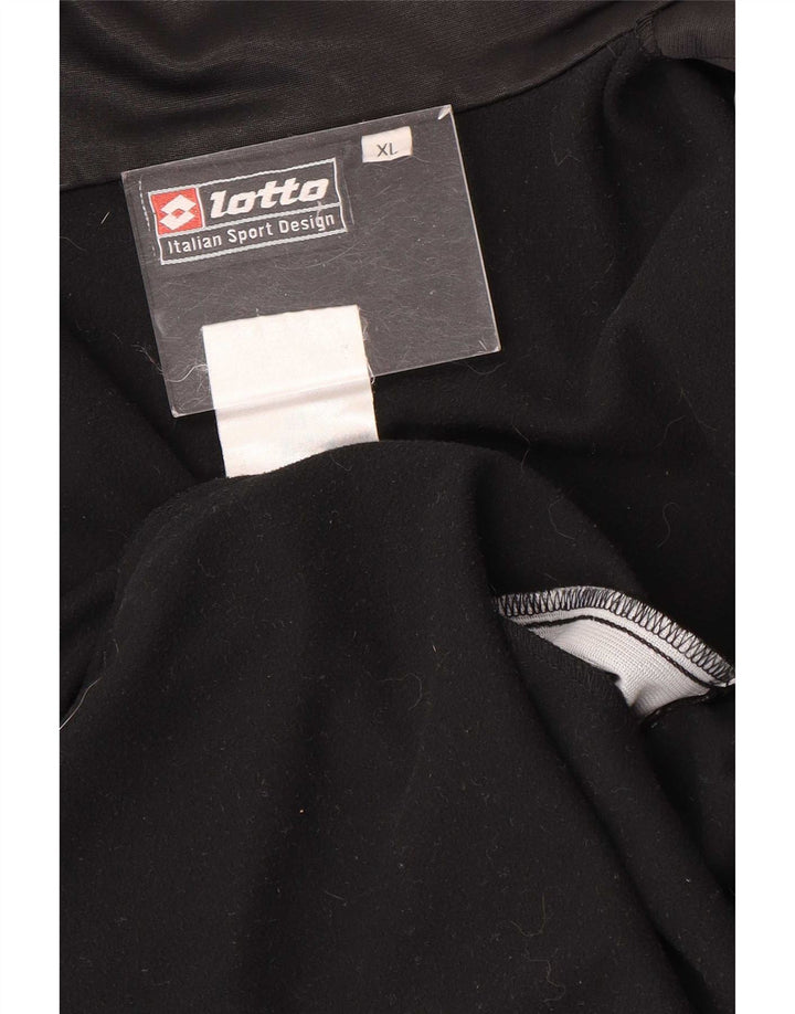 Lotto Hombre Gráfico Chándal Top Chaqueta XL Negro Colorblock Poliéster