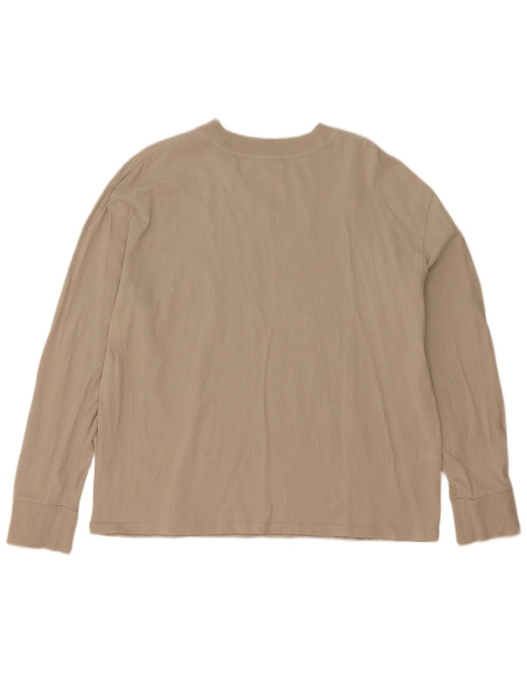 Zara Mujer Top Extragrande Manga Larga UK 10 Small Beige