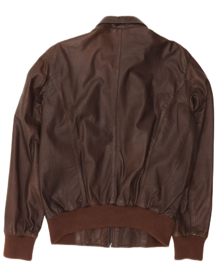 Conbipel Chaqueta de cuero para hombre IT 46 Small Cuero marrón