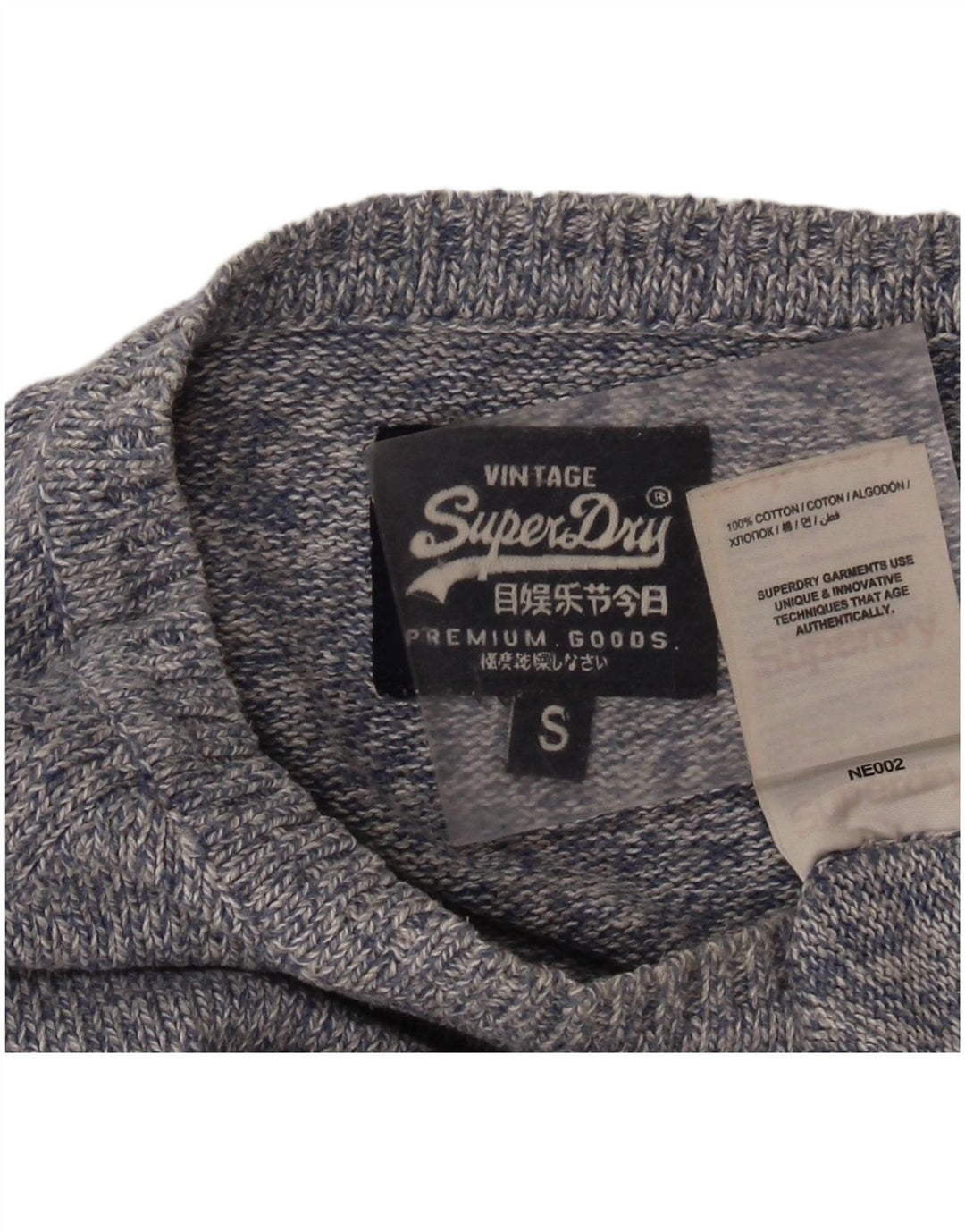 Superdry Jersey De Cuello Redondo Para Hombre De Algodón Moteado Azul Pequeño