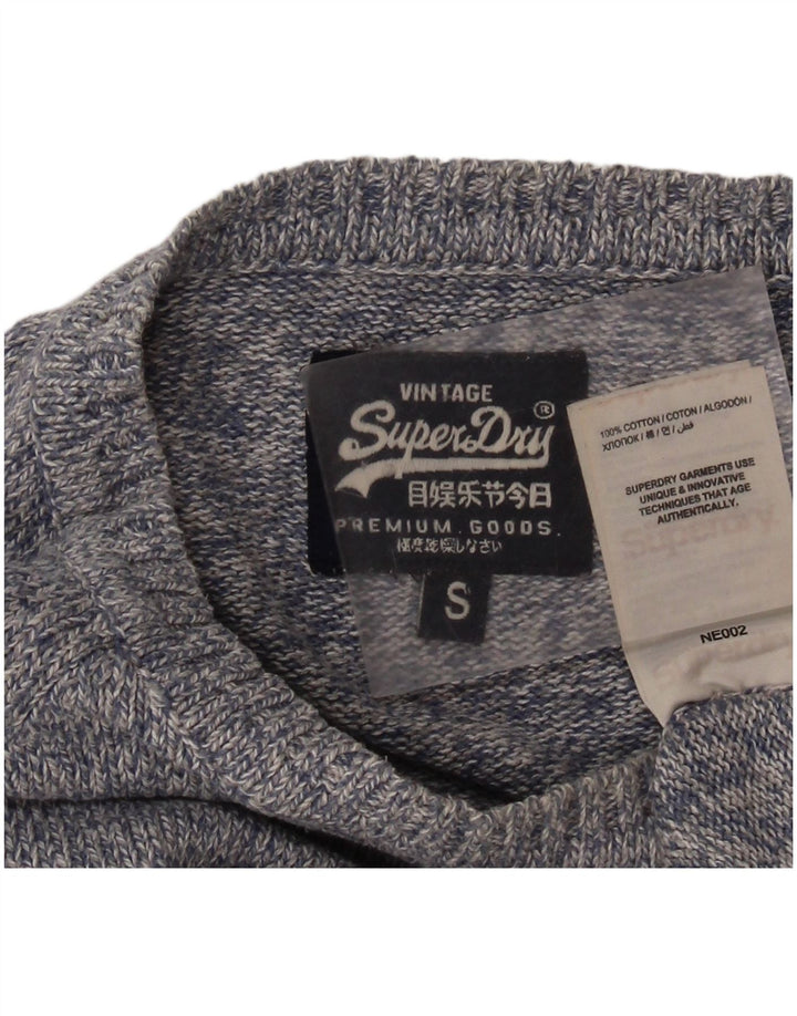 Superdry Jersey De Cuello Redondo Para Hombre De Algodón Moteado Azul Pequeño